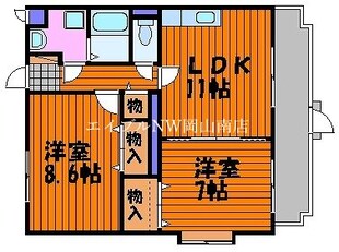 大元駅 徒歩20分 3階の物件間取画像